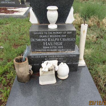 HAUSER Desmond Ralph Charles 1929-1973