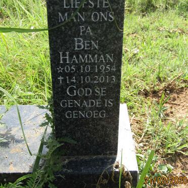 HAMMAN Ben 1954-2013 :: HAMMAN Anton Bernie 1976-2006