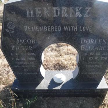 HENDRIKZ Jacob Pieter 1935-2000 &amp; Doreen Elizabeth 1938-2010