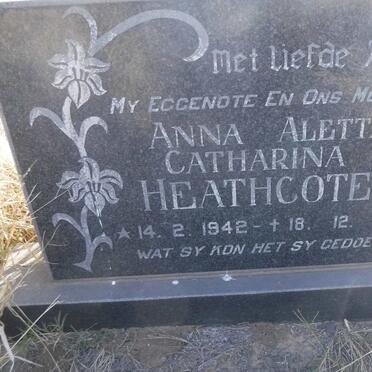 HEATHCOTE Anna Aletta Catharina 1942-1981