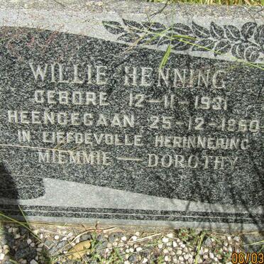 HENNING Willie 1931-1960