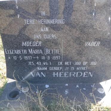 HEERDEN Elizabeth Maria, van 1937-1997