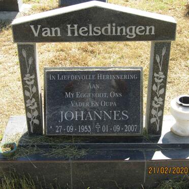 HELSDINGEN Johannes, van 1953-2007