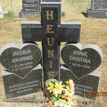 HEUNIS Jacobus Johannes 1936-2009 &amp; Annie Christina 1932-