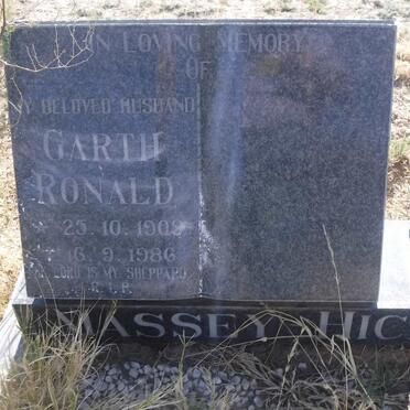 HICKS Garth Ronald, MASSEY 1909-1986