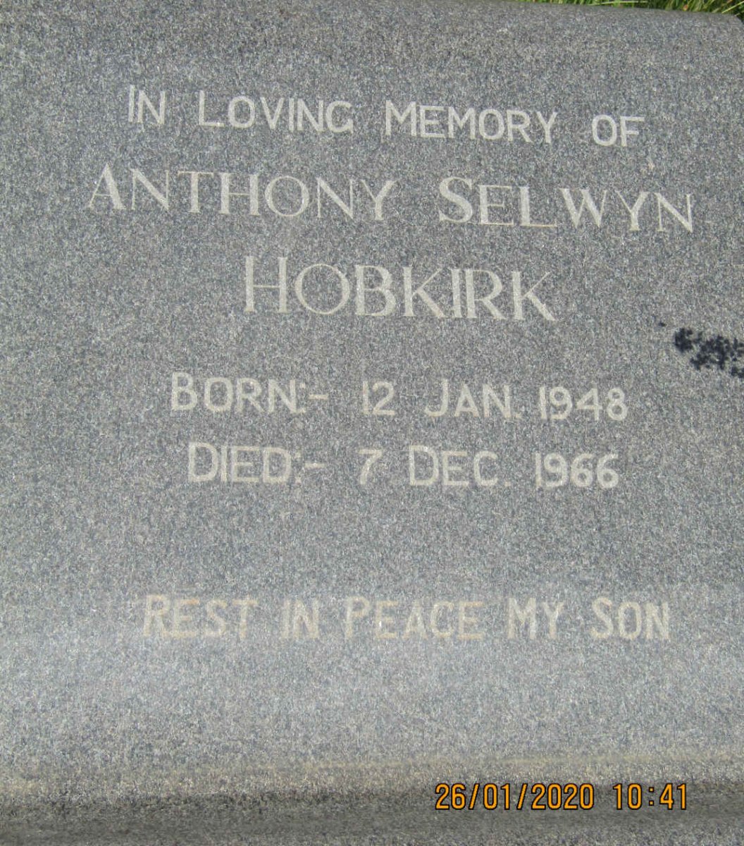 HOBKIRK Anthony Selwyn 1948-1966