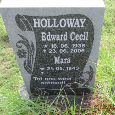 HOLLOWAY Edward Cecil 1936-2006 &amp; Mara 1943-