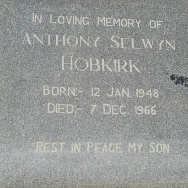 HOBKIRK Anthony Selwyn 1948-1966