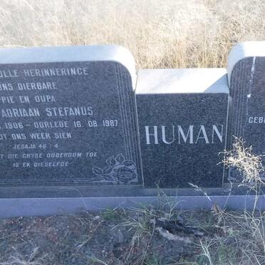 HUMAN Andries Adriaan Stefanus 1906-1987 &amp; Martha Jacoba Cornelia 1917-1982