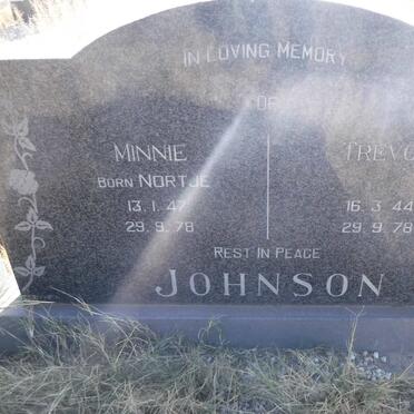 JOHNSON Trevor 1944-1978 &amp; Minnie NORTJE 1947-1978