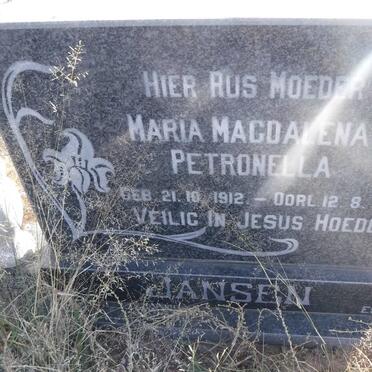 JANSEN Maria Magdalena Petronella 1912-1994