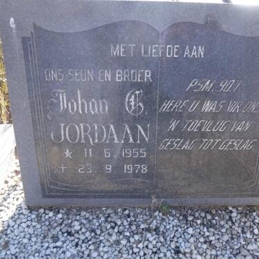 JORDAAN Johan C. 1955-1978