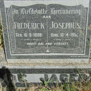JAGER Frederick Josephus, de 1888-1956