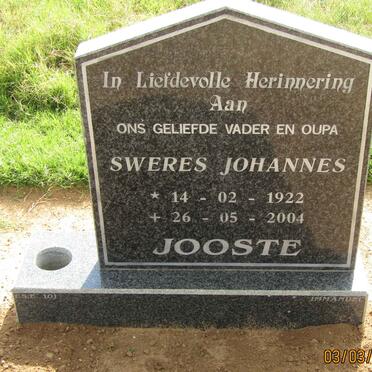JOOSTE Sweres Johannes 1922-2004