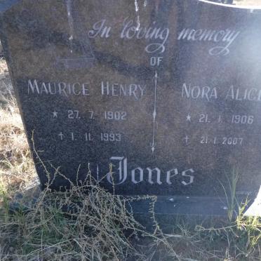 JONES Maurice Henry 1902-1993 &amp; Nora Alice 1906-2007