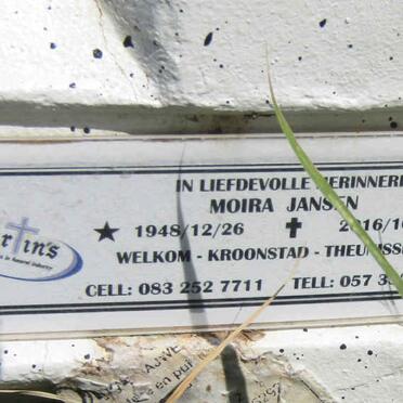 JANSEN Moira 1948-2016