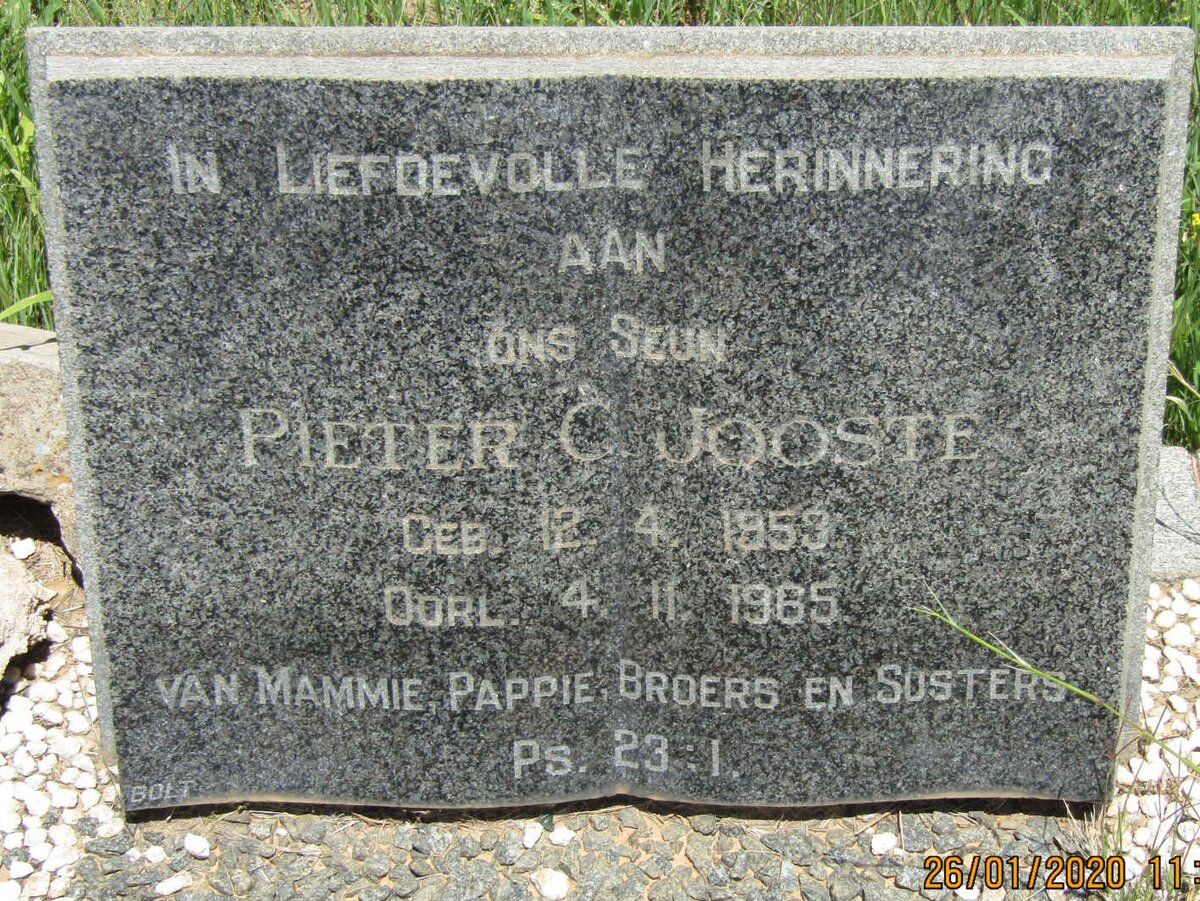 JOOSTE Pieter C. 1953-1965