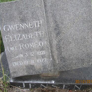 JENSEN Gwenneth Elizabeth nee ROMEO 1921-1977