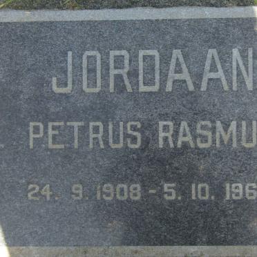 JORDAAN Petrus Rasmus 1908-1966