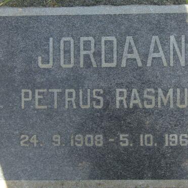 JORDAAN Petrus Rasmus 1908-1966