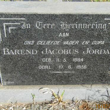 JORDAAN Barend Jacobus 1884-1956