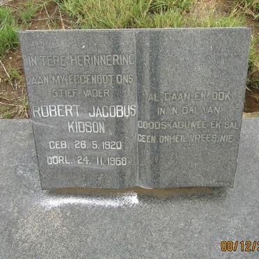 KIDSON Robert Jacobus 1920-1968