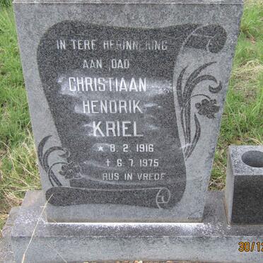 KRIEL Christiaan Hendrik 1916-1975