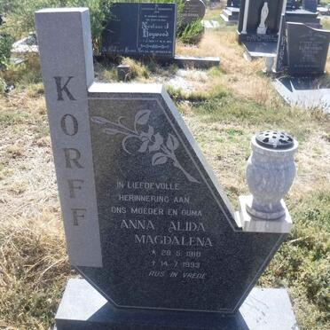 KORFF Anna Alida Magdalena 1918-1993
