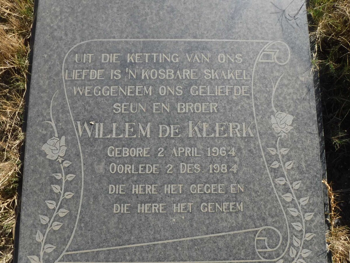 KLERK Willem, de 1964-1984