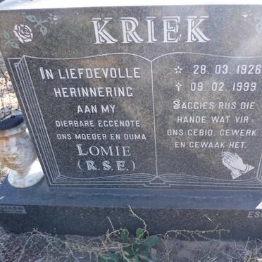 KRIEK R.S.E. 1926-1999