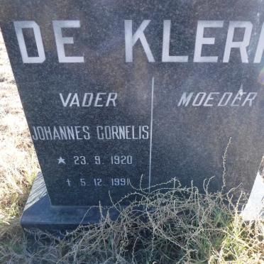 KLERK Johannes Cornelis, de 1920-1991