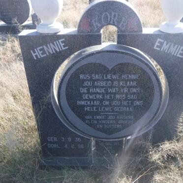 KORB Hennie 1936-1996 &amp; Emmie