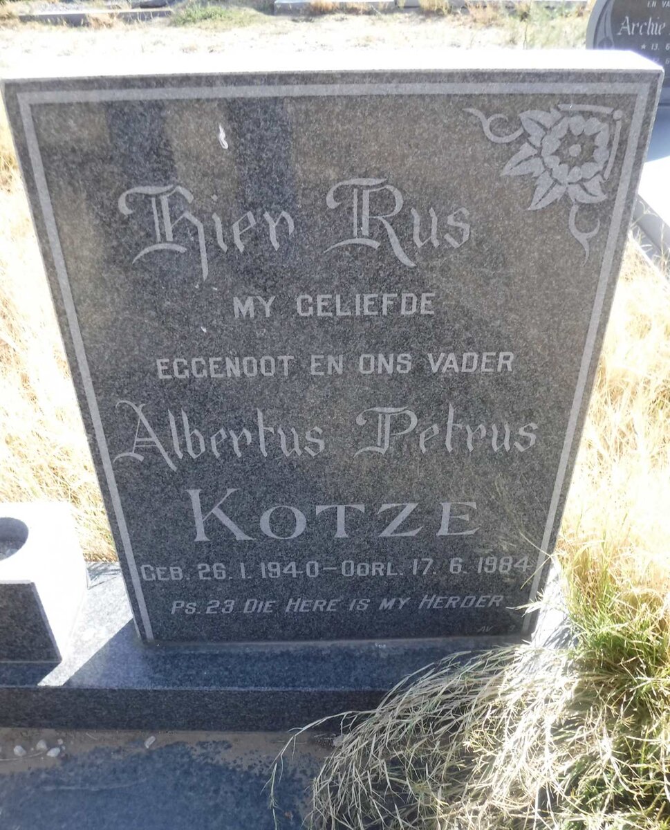 KOTZE Albertus Petrus 1940-1984