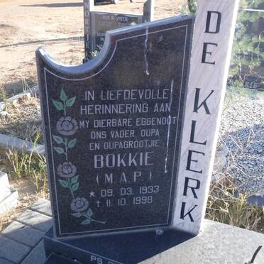 KLERK M.A.P., de 1933-1998