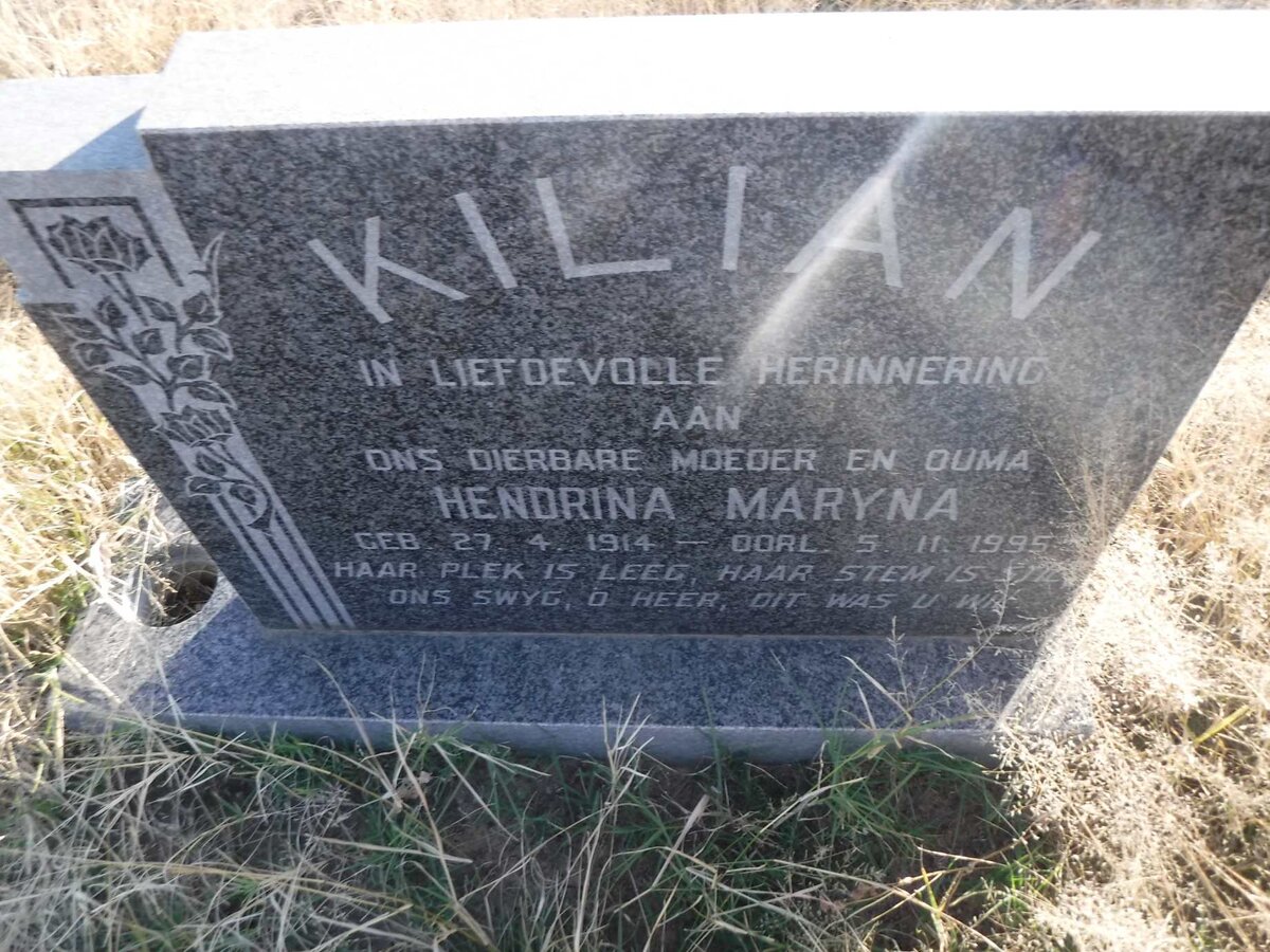 KILIAN Hendrina Maryna 1914-1995