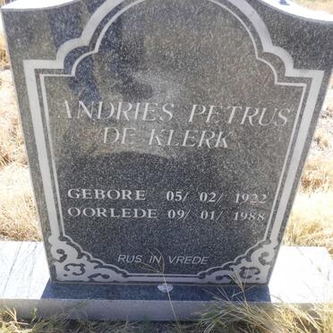 KLERK Andries Petrus, de 1922-1988