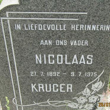KRUGER Nicolaas 1892-1975
