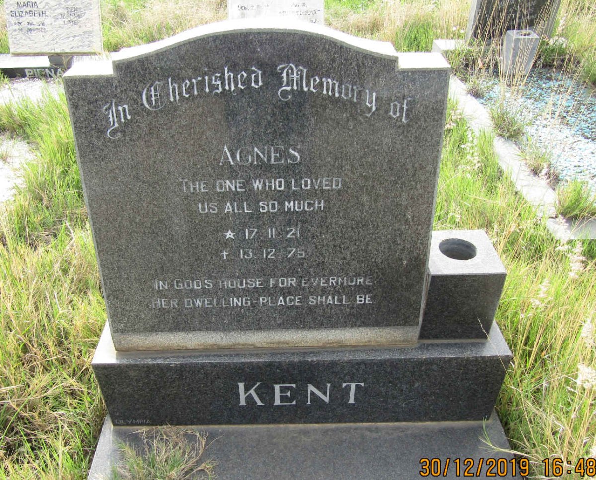 KENT Agnes 1921-1975