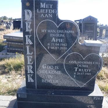 KLERK Apie, de 1942-2010 &amp; Trudy 1949-