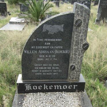 KOEKEMOER Willem Adriaan 1939-1974