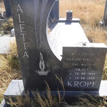 KROPF Aletta 1904-1986