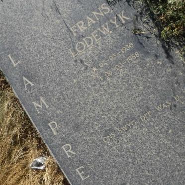 LAMPRECHT Frans Lodewyk 1930-1988