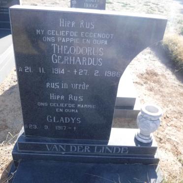 LINDE Theodorus Gerhardus, van der 1914-1986 &amp; Gladys 1917-