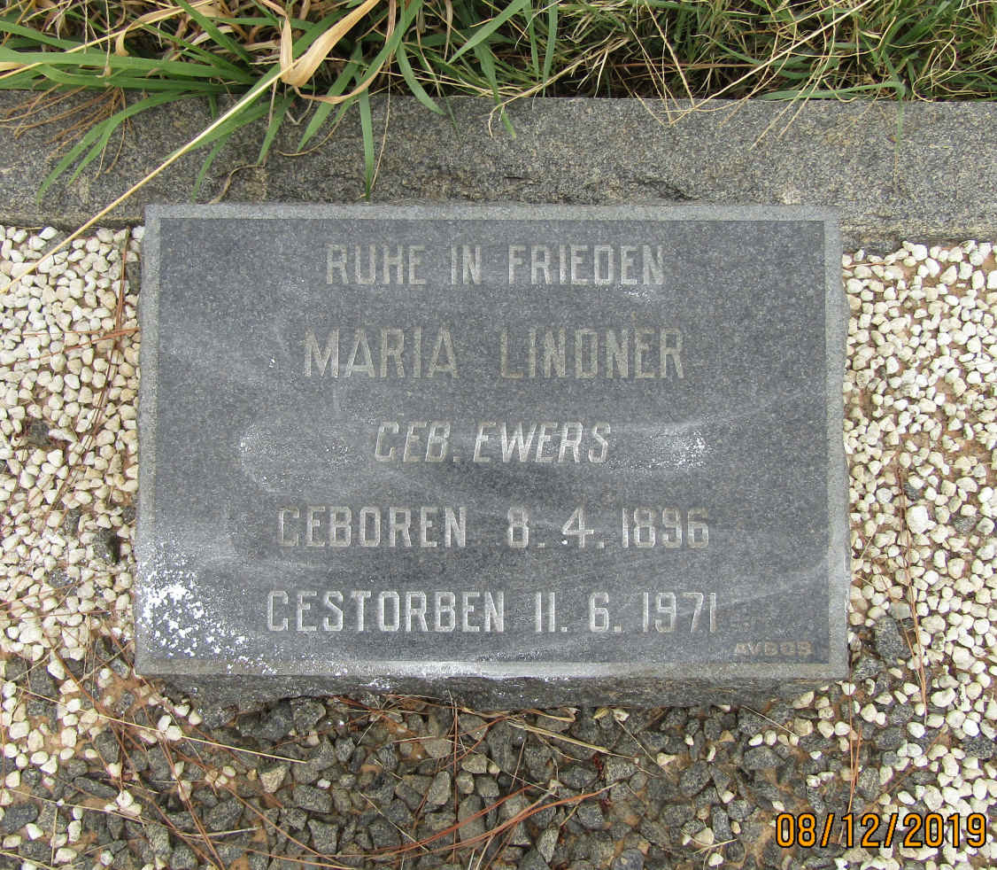 LINDNER Maria nee EWERS 1896-1971