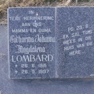 LOMBARD Catharina Johanna Magdalena 1915-1997