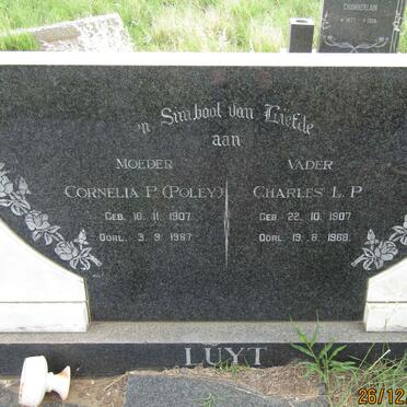 LUYT Charles L.P. 1907-1968 &amp; Cornelia P. 1907-1987