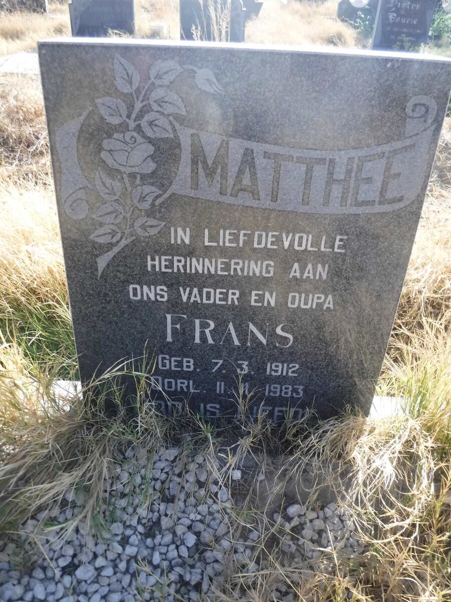 MATTHEE Frans 1912-1983