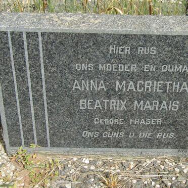 MARAIS Anna Magrietha Beatrix nee FRASER