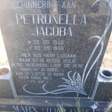 MARX Petronella Jacoba nee TERBLANCHE 1946-1998