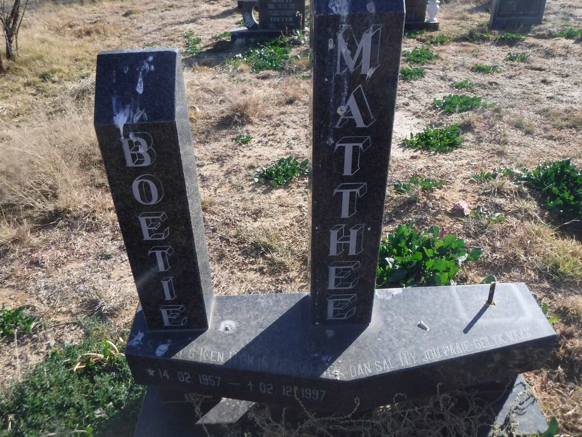 MATTHEE Boetie 1957-1997